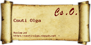 Csuti Olga névjegykártya